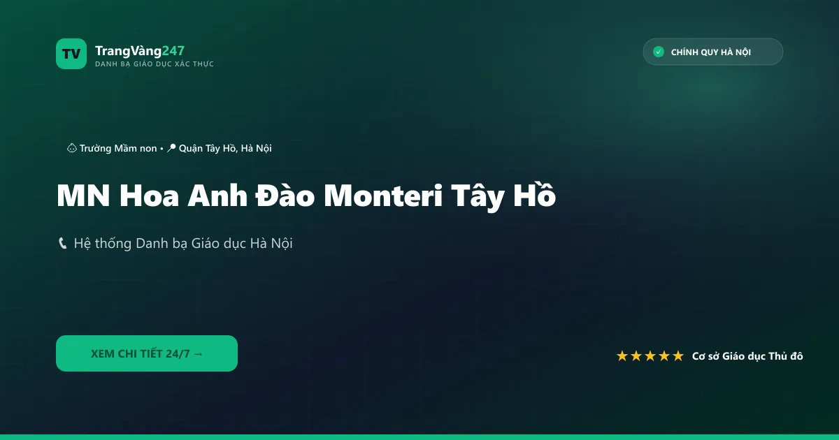 MN Hoa Anh Đào Monteri Tây Hồ