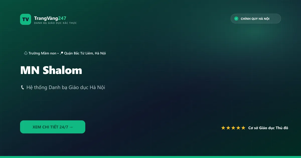 Ảnh bìa MN Shalom