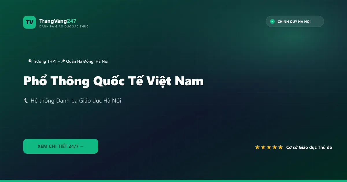 Phổ Thông Quốc Tế Việt Nam