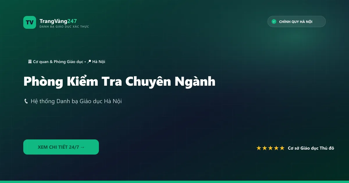 Phòng Kiểm Tra Chuyên Ngành