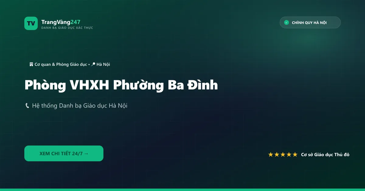 Phòng VHXH Phường Ba Đình