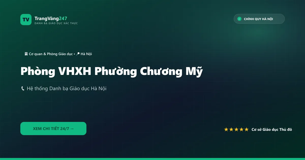 Phòng VHXH Phường Chương Mỹ