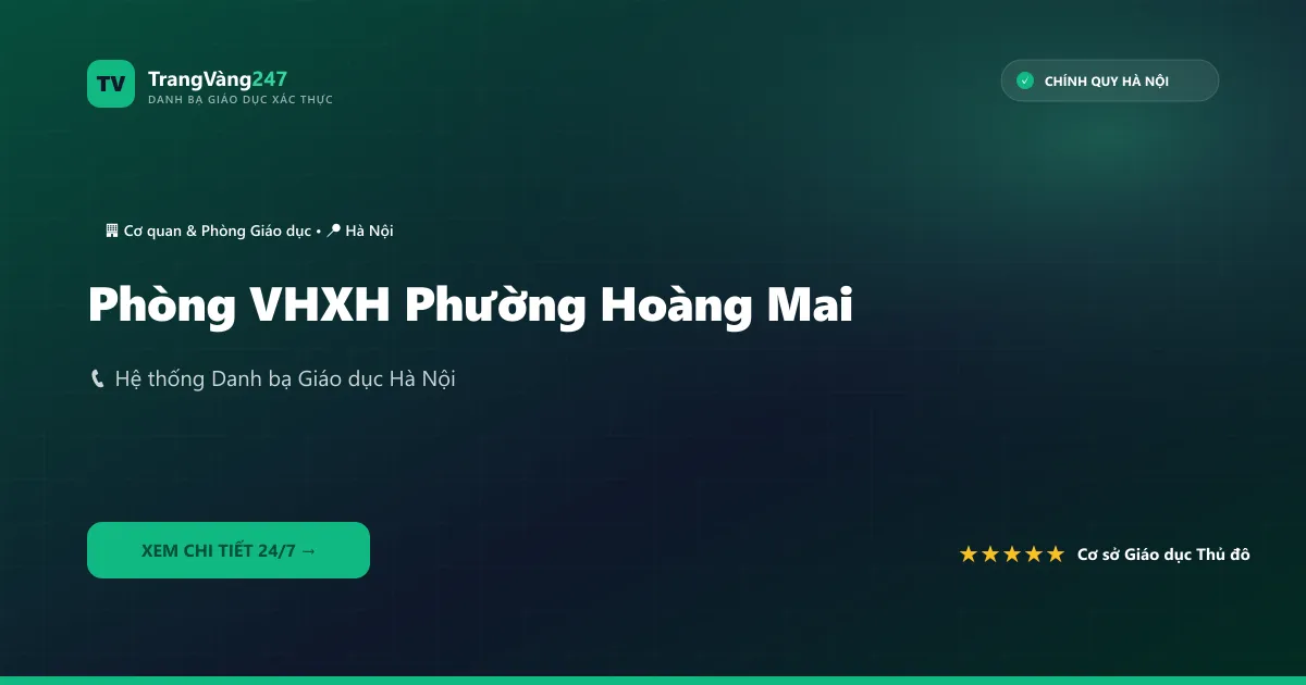 Phòng VHXH Phường Hoàng Mai