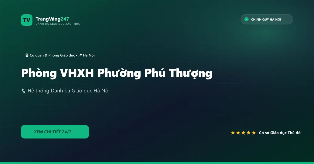 Ảnh bìa Phòng VHXH Phường Phú Thượng