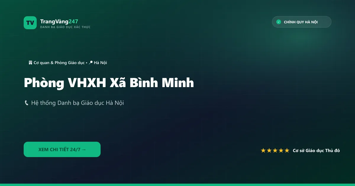 Phòng VHXH Xã Bình Minh