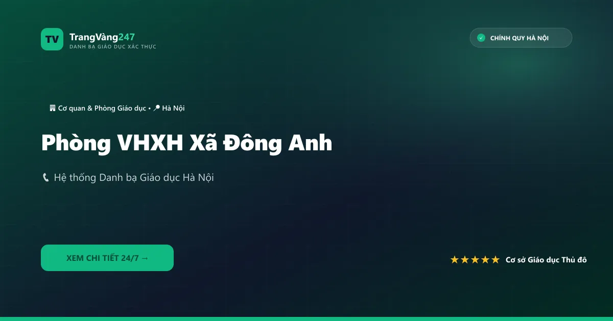 Ảnh bìa Phòng VHXH Xã Đông Anh
