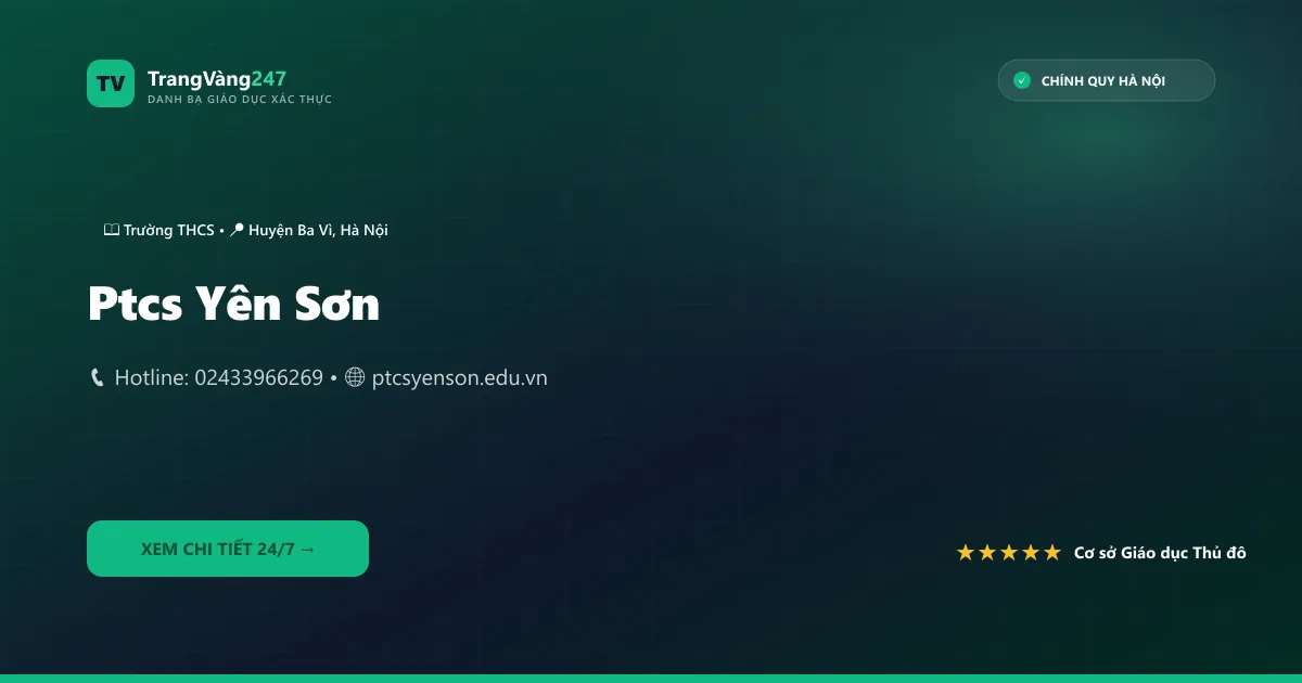 Ảnh bìa Ptcs Yên Sơn