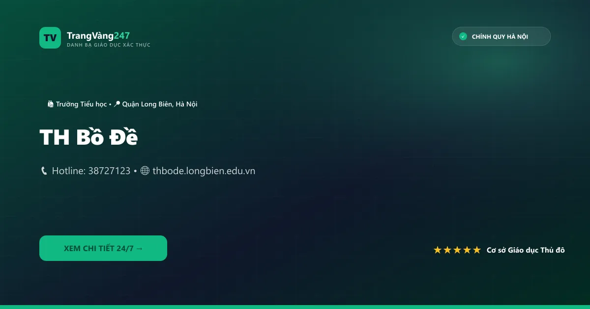 Ảnh bìa TH Bồ Đề