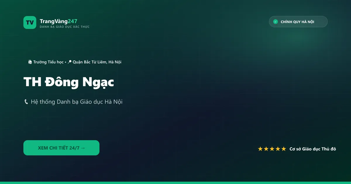 Ảnh bìa TH Đông Ngạc