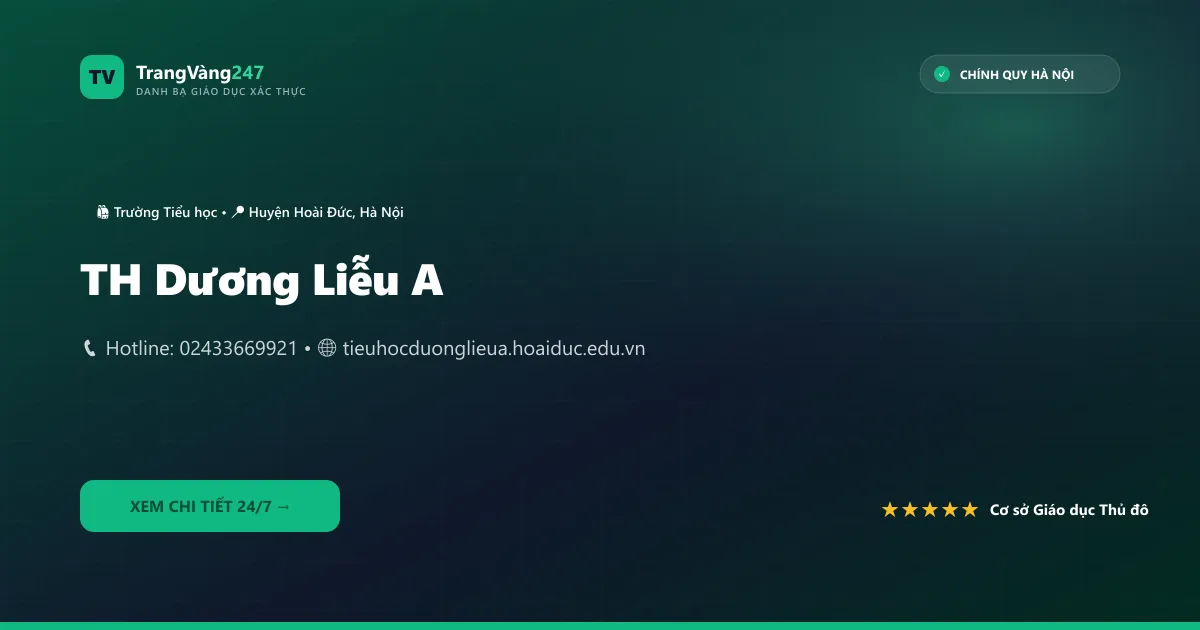 Ảnh bìa TH Dương Liễu A