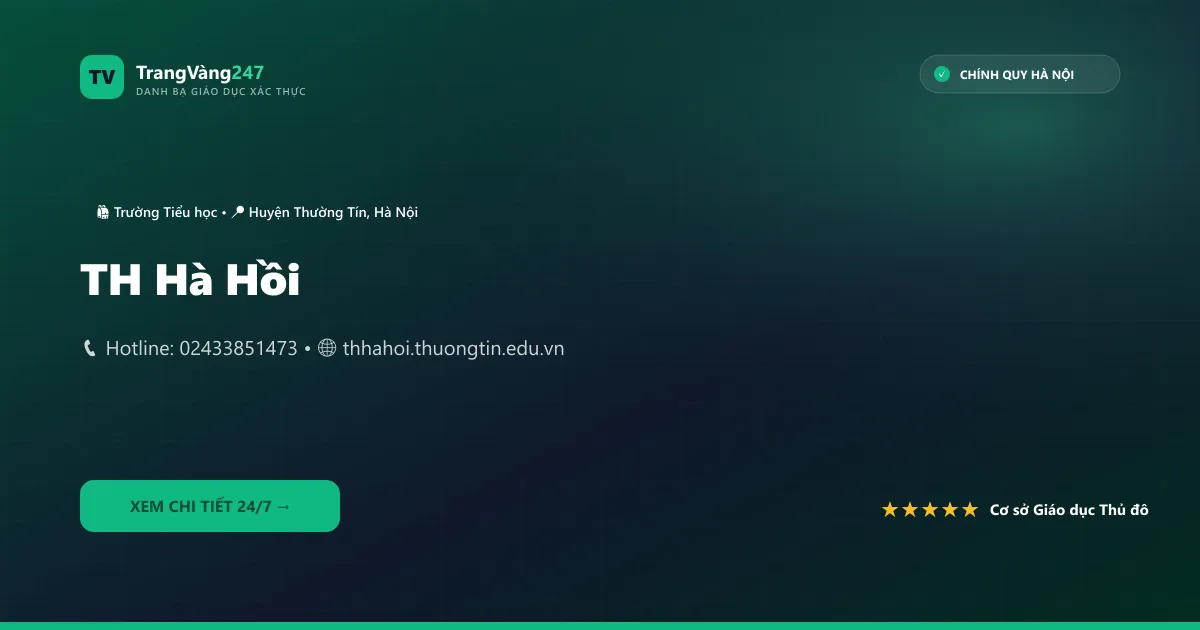 Ảnh bìa TH Hà Hồi