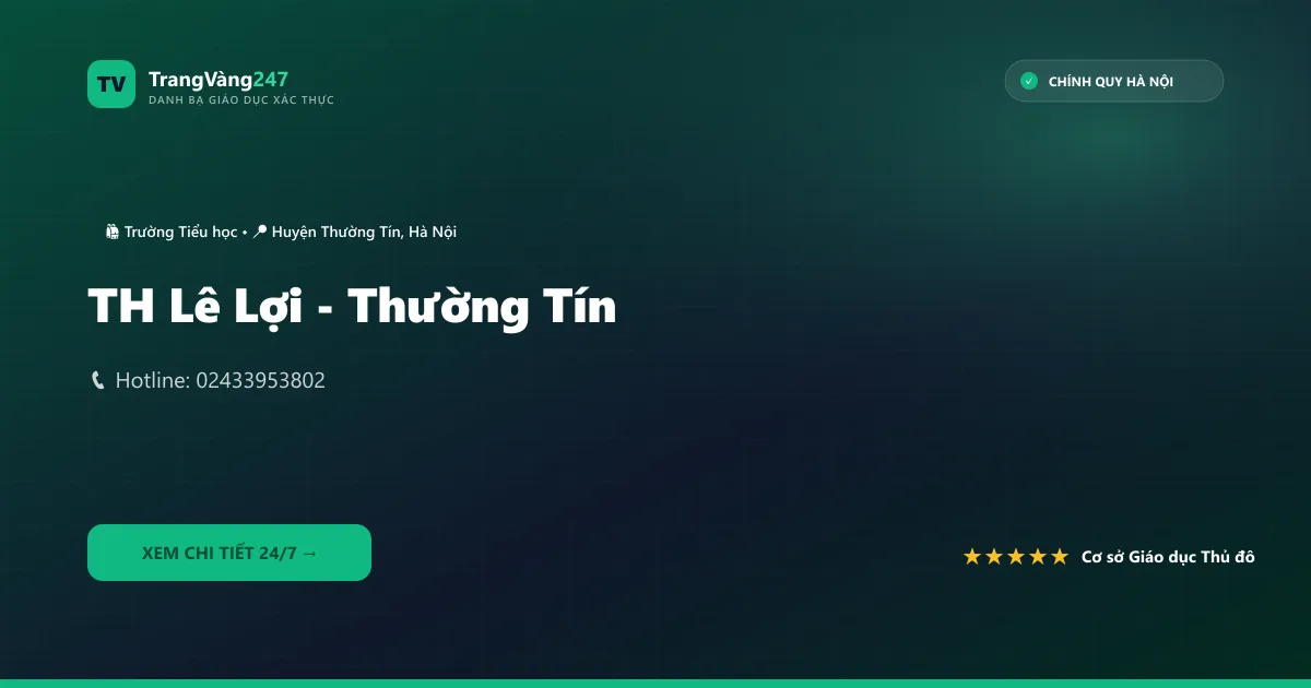 Ảnh bìa TH Lê Lợi - Thường Tín