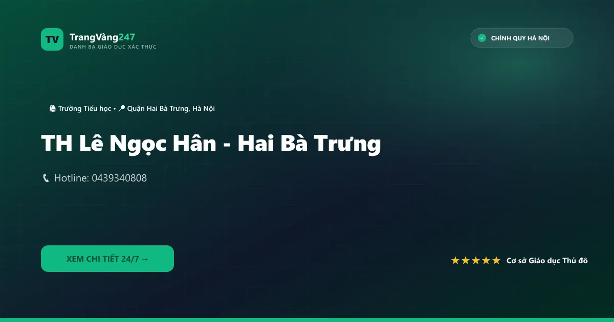 Ảnh bìa TH Lê Ngọc Hân - Hai Bà Trưng