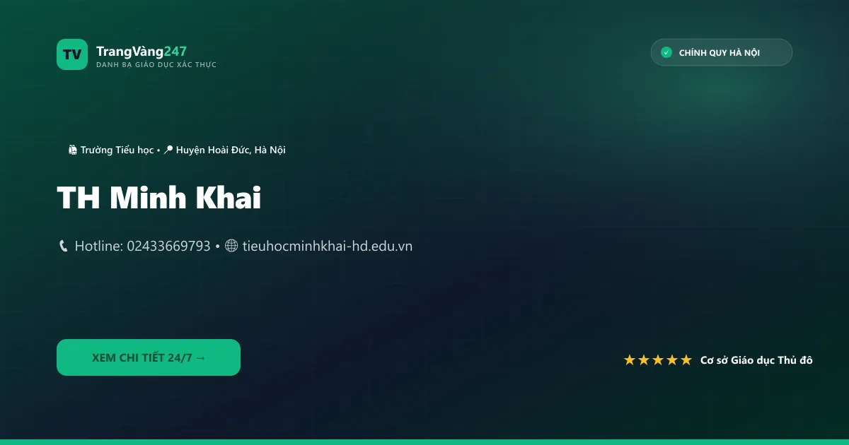 Ảnh bìa TH Minh Khai
