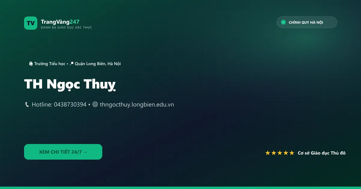 Ảnh bìa TH Ngọc Thuỵ