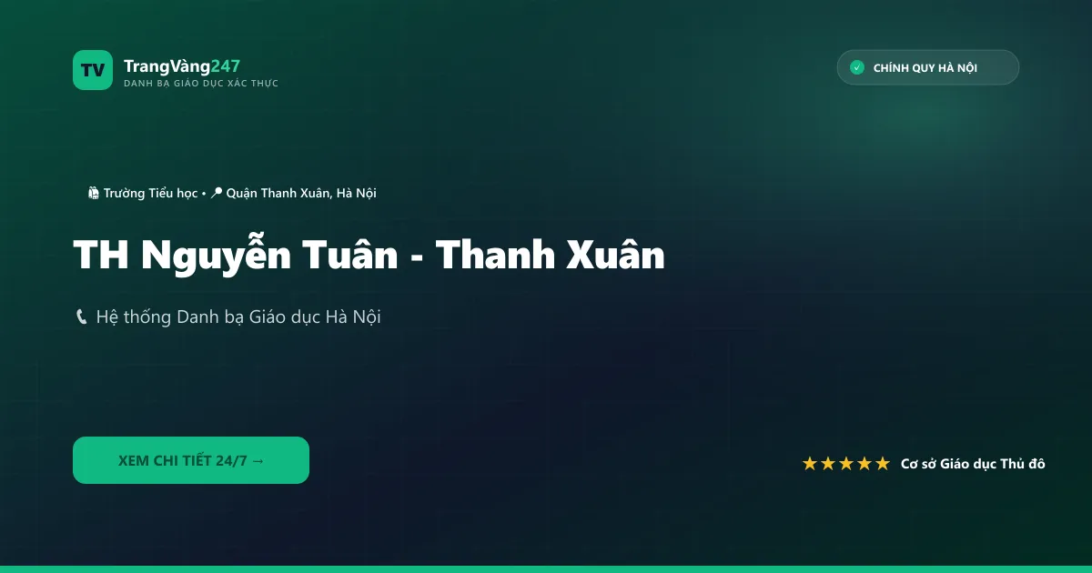 Ảnh bìa TH Nguyễn Tuân - Thanh Xuân