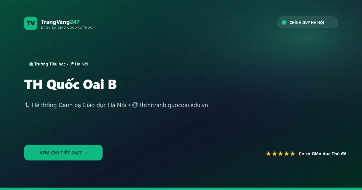 Ảnh bìa TH Quốc Oai B