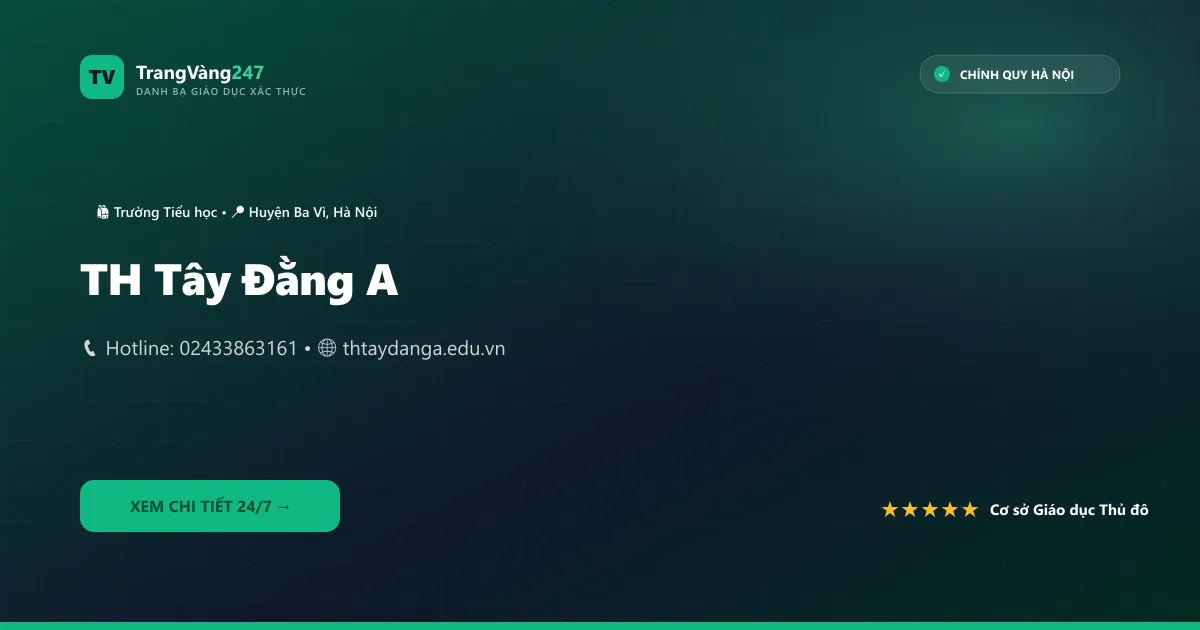 Ảnh bìa TH Tây Đằng A