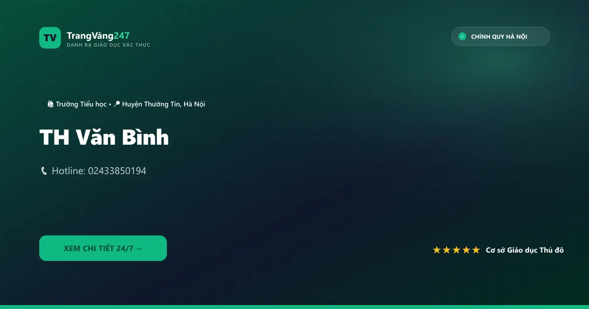 Ảnh bìa TH Văn Bình