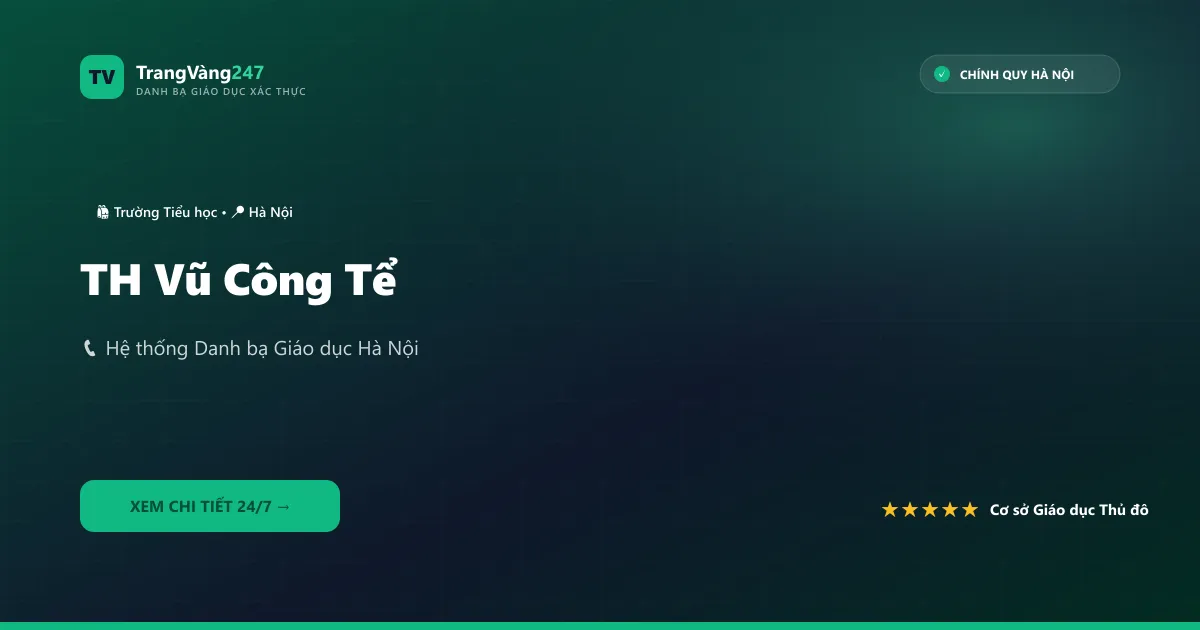 Ảnh bìa TH Vũ Công Tể