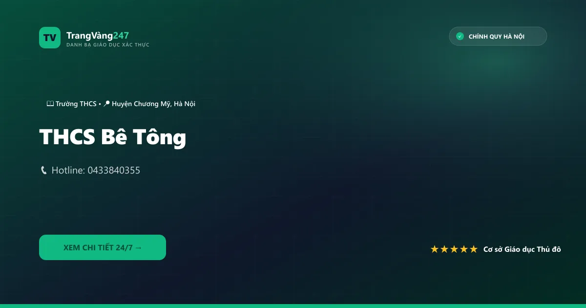 Ảnh bìa THCS Bê Tông