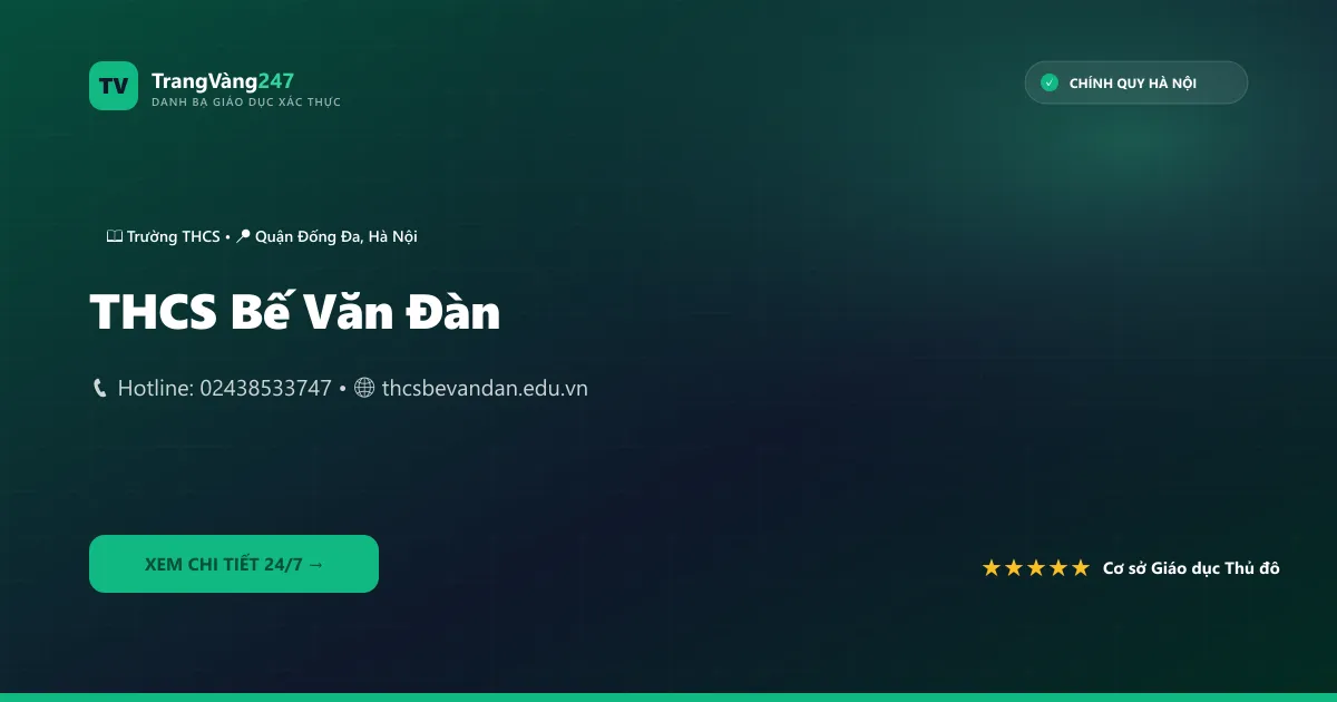 THCS Bế Văn Đàn