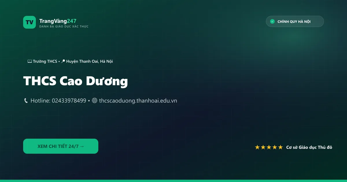Ảnh bìa THCS Cao Dương