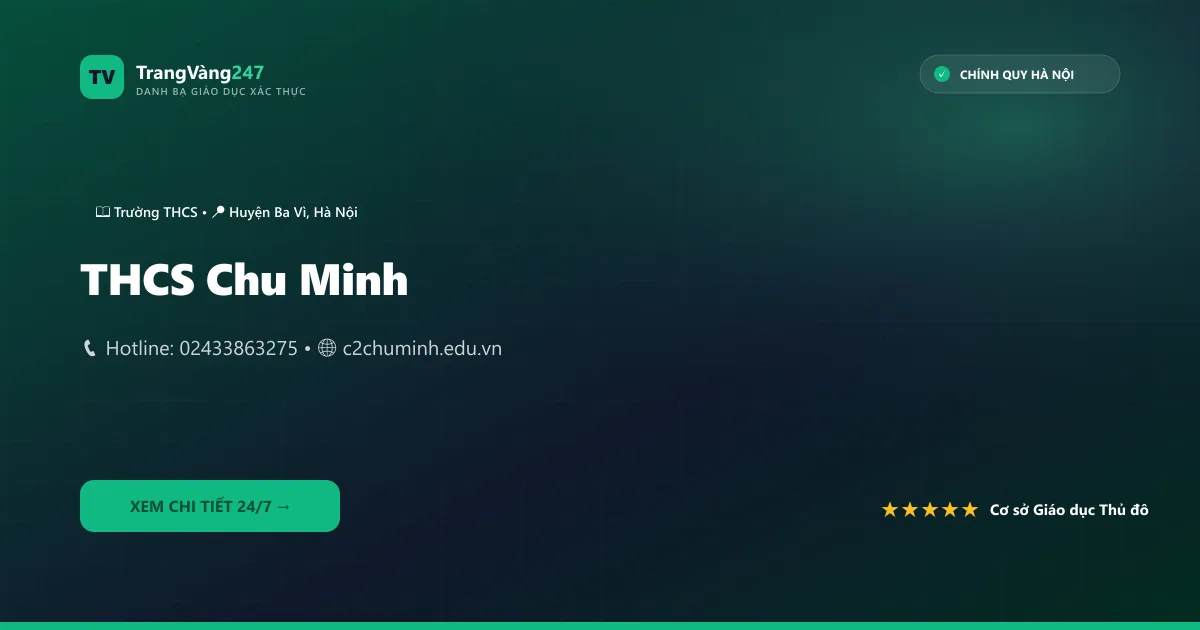 Ảnh bìa THCS Chu Minh
