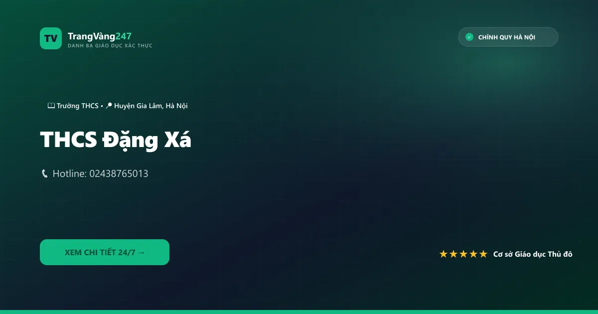 Ảnh bìa THCS Đặng Xá