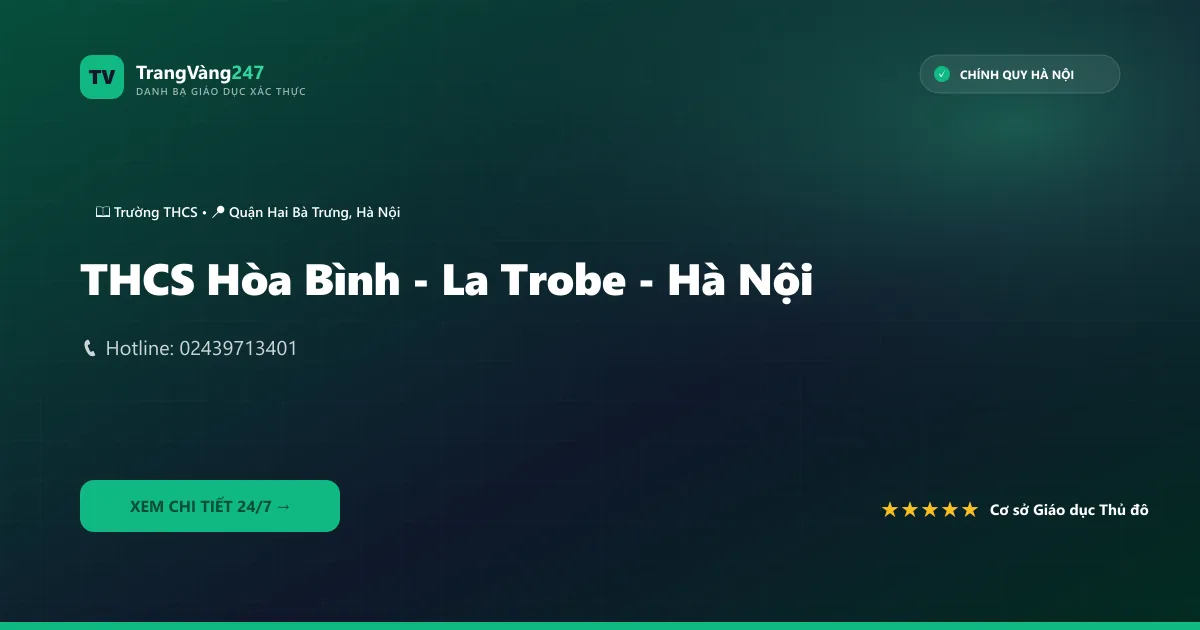 THCS Hòa Bình - La Trobe - Hà Nội