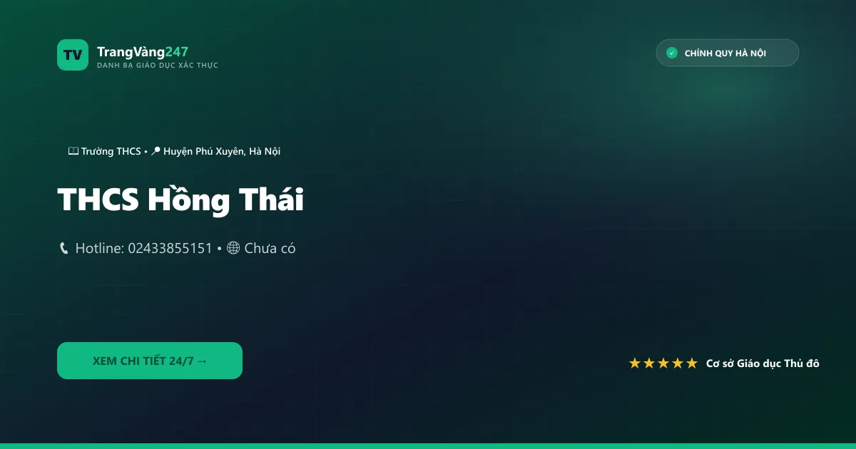 Ảnh bìa THCS Hồng Thái