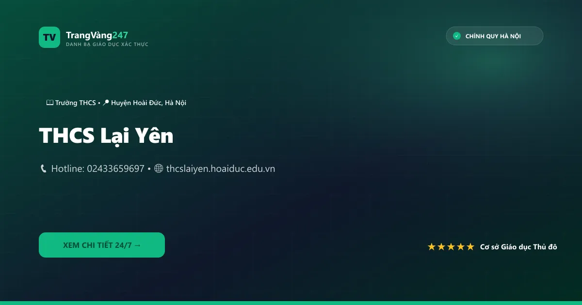 Ảnh bìa THCS Lại Yên