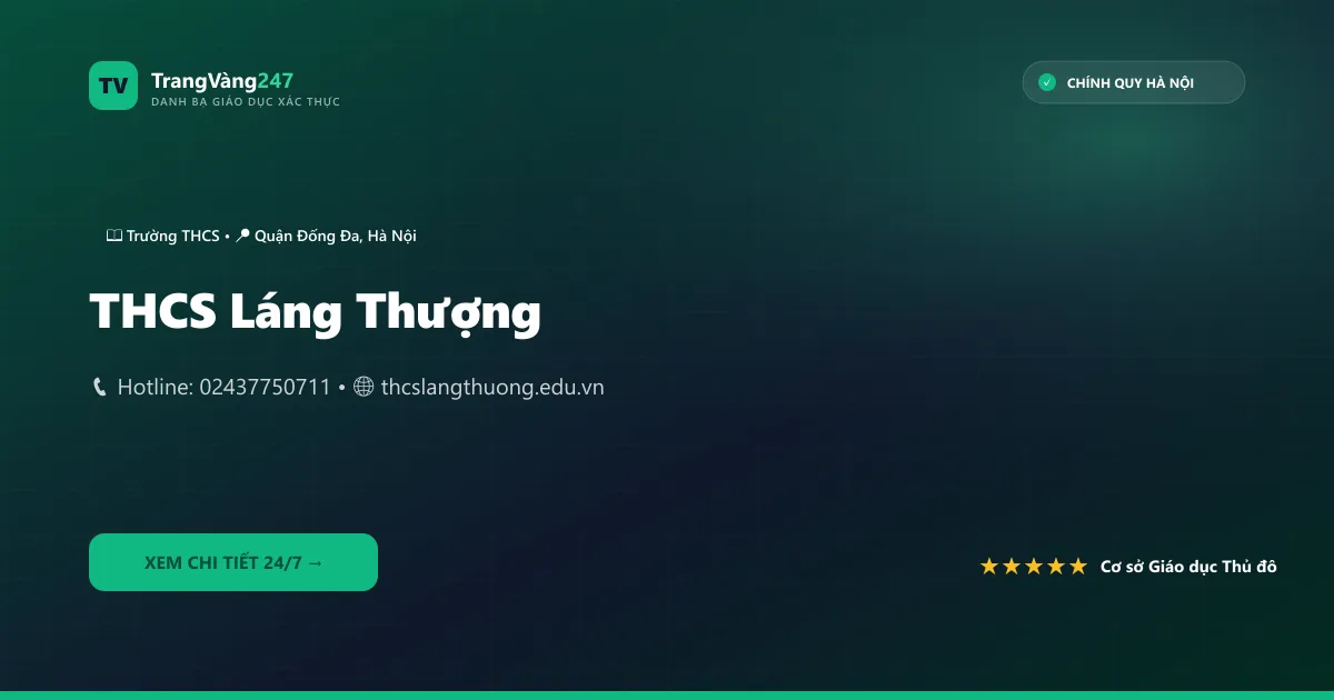 Ảnh bìa THCS Láng Thượng