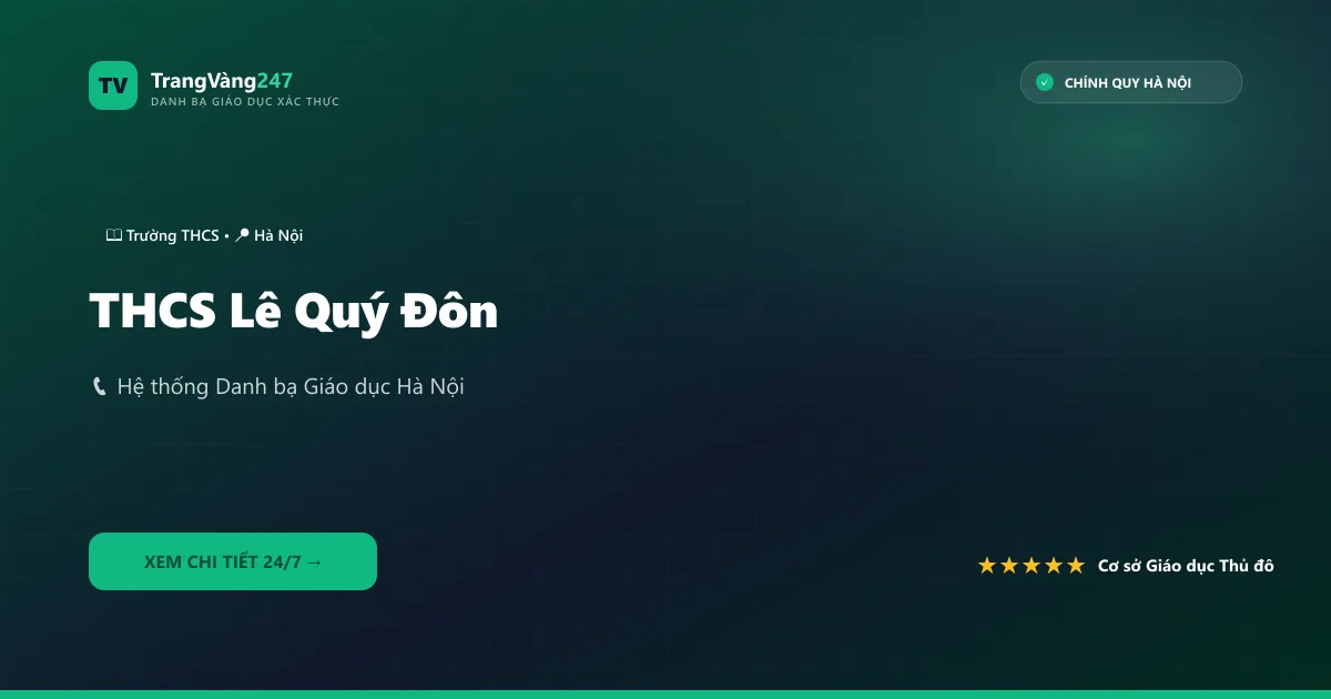 THCS Lê Quý Đôn