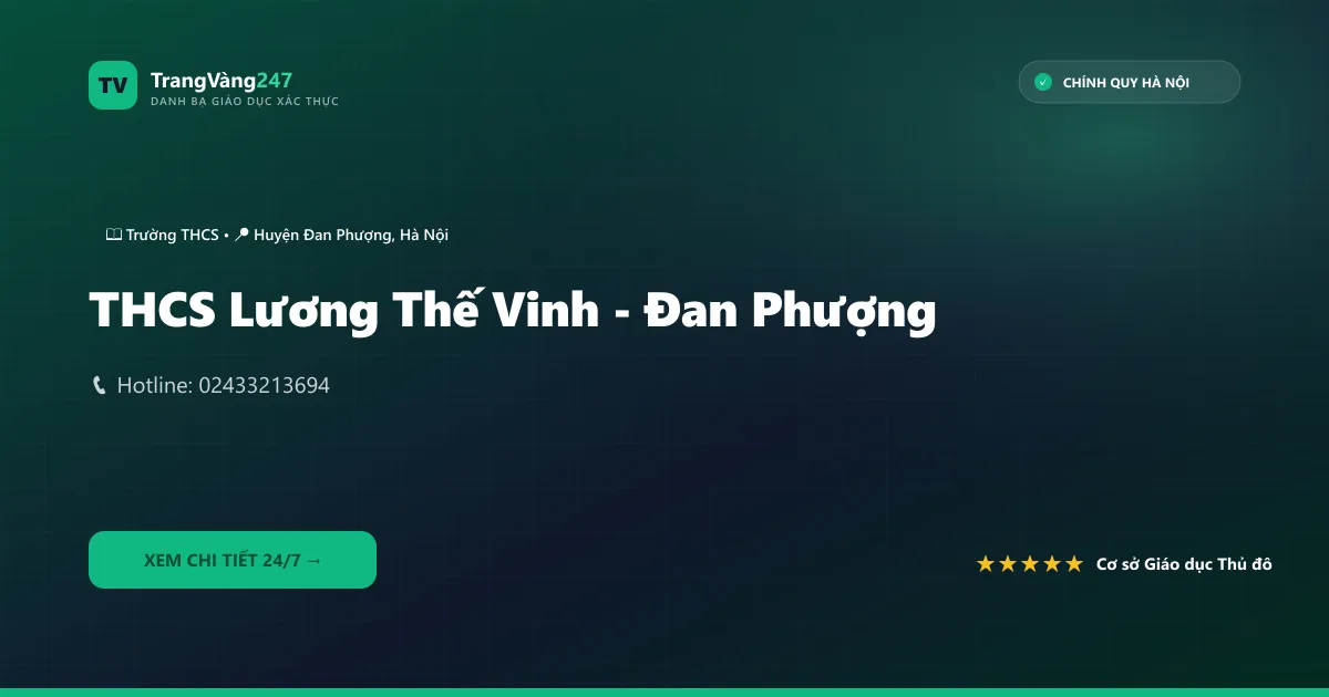 Ảnh bìa THCS Lương Thế Vinh - Đan Phượng