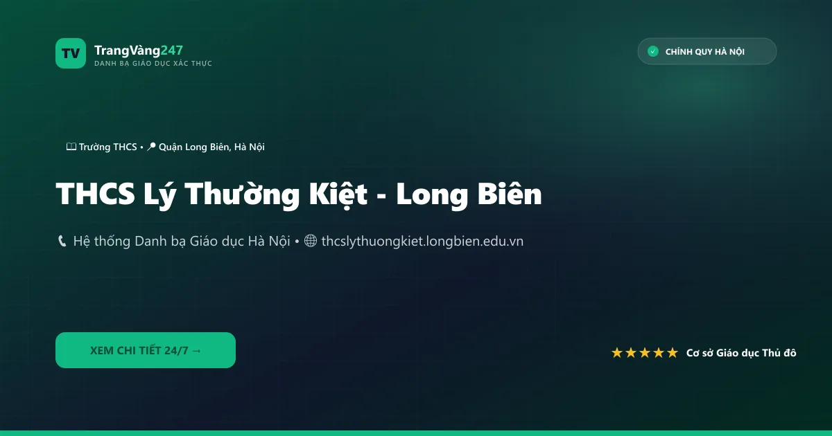 Ảnh bìa THCS Lý Thường Kiệt - Long Biên