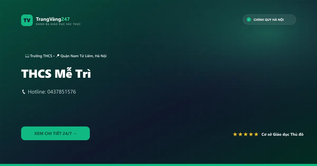 Ảnh bìa THCS Mễ Trì