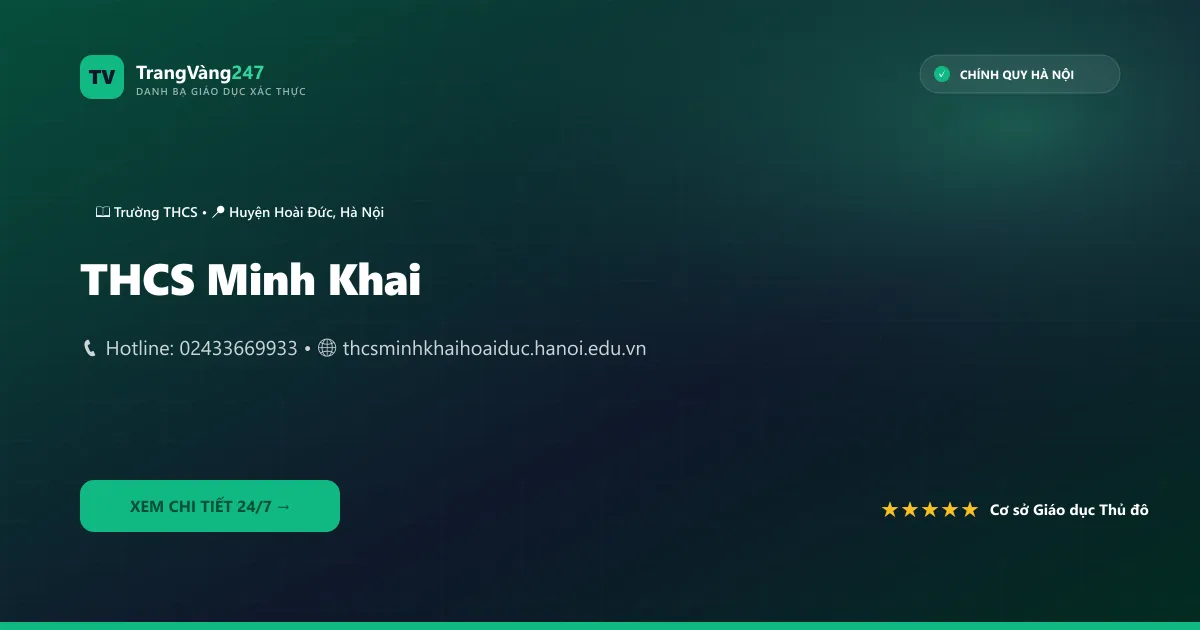 Ảnh bìa THCS Minh Khai