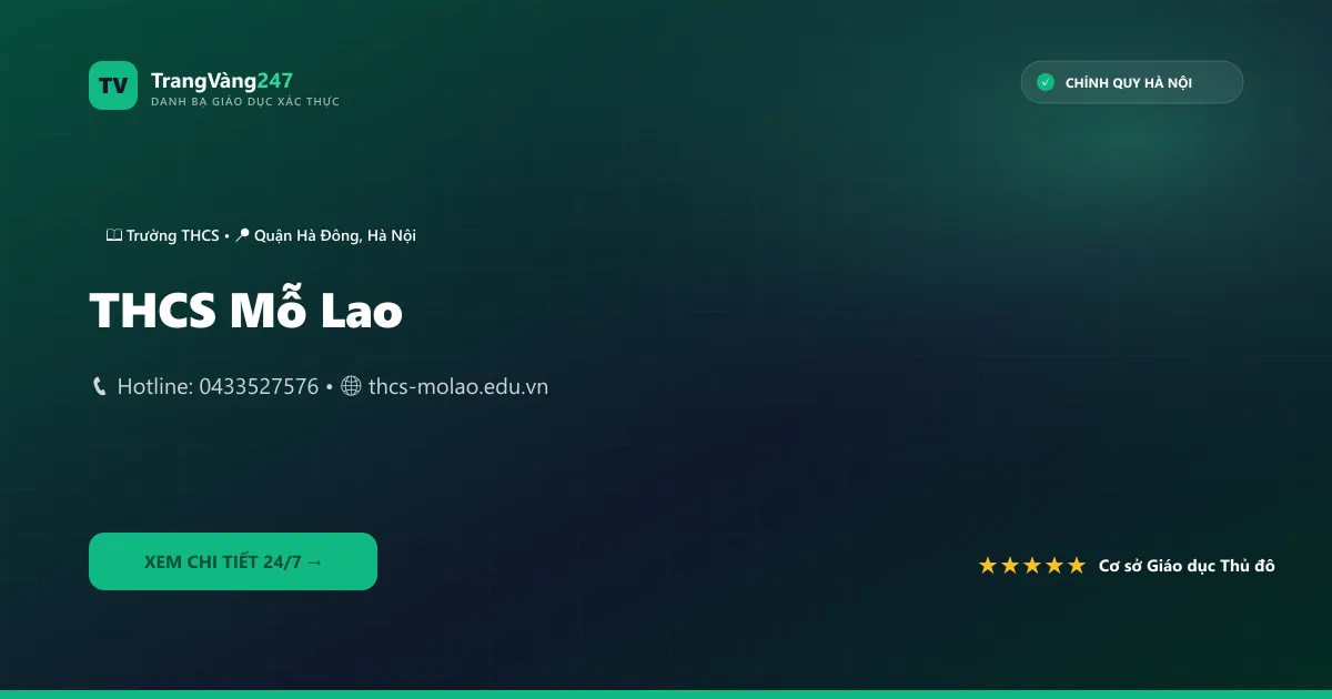 Ảnh bìa THCS Mỗ Lao