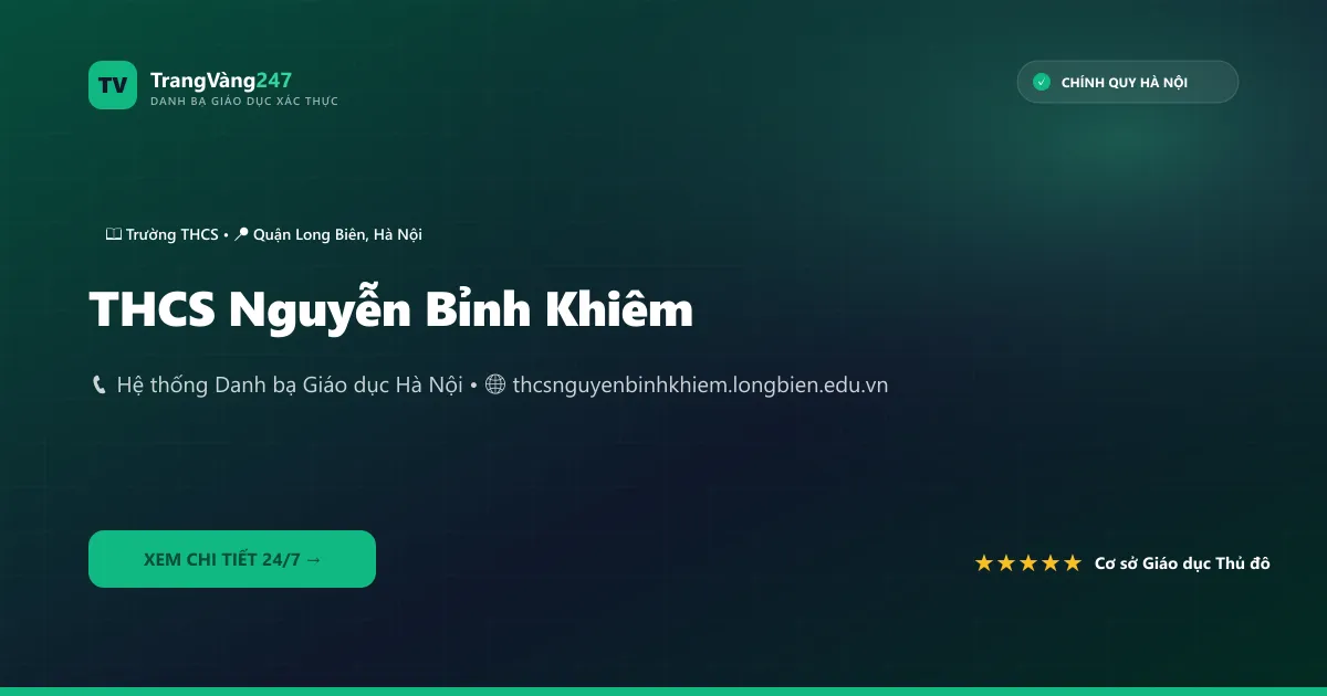 THCS Nguyễn Bỉnh Khiêm