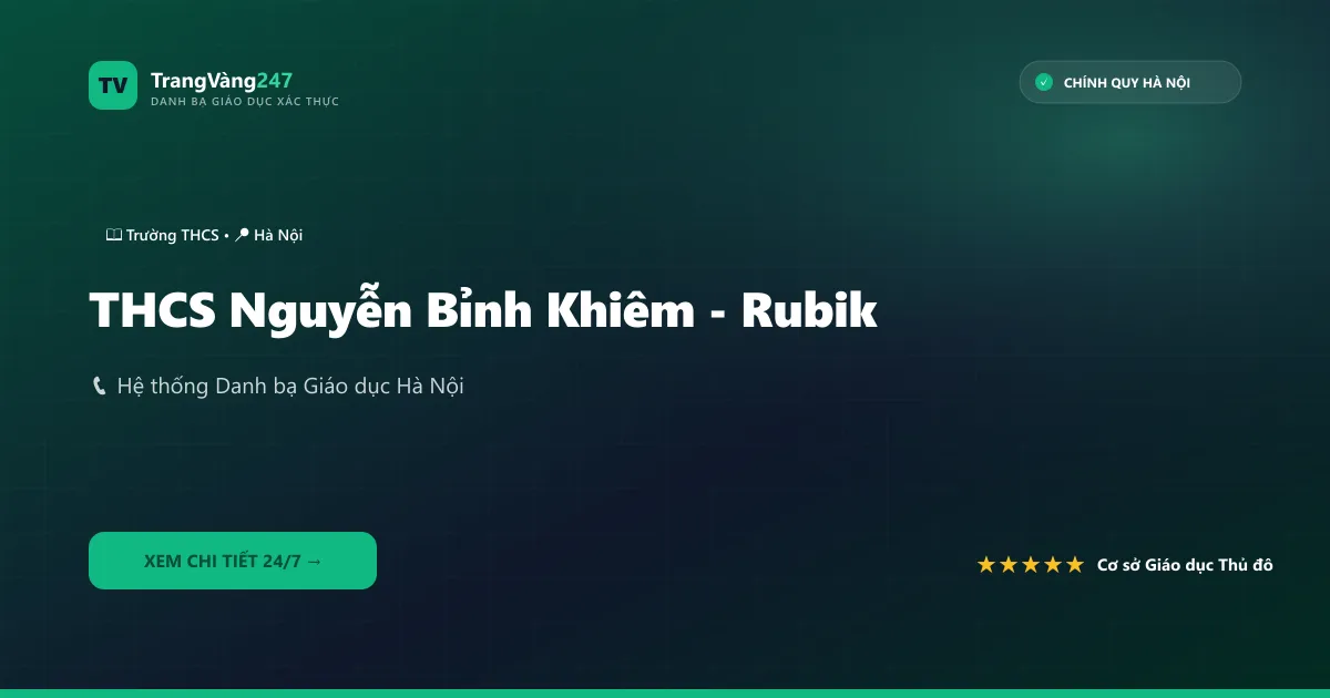 THCS Nguyễn Bỉnh Khiêm - Rubik