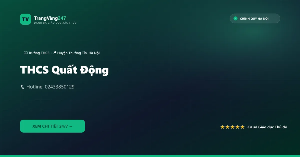 Ảnh bìa THCS Quất Động