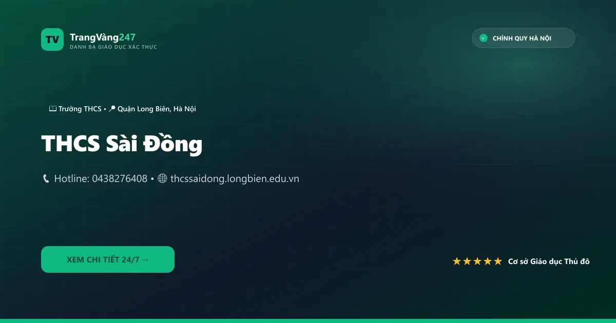 Ảnh bìa THCS Sài Đồng