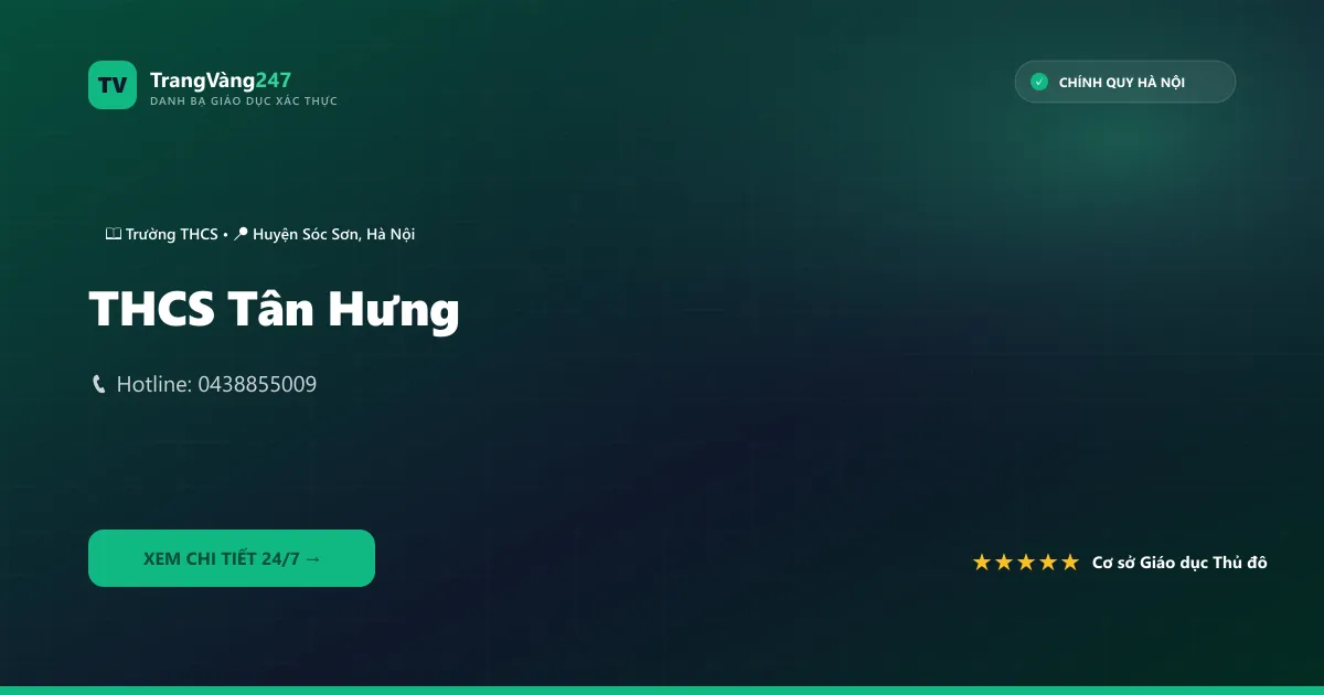 Ảnh bìa THCS Tân Hưng