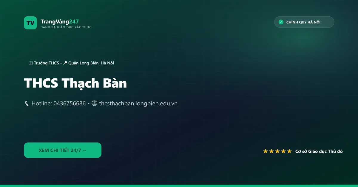 Ảnh bìa THCS Thạch Bàn