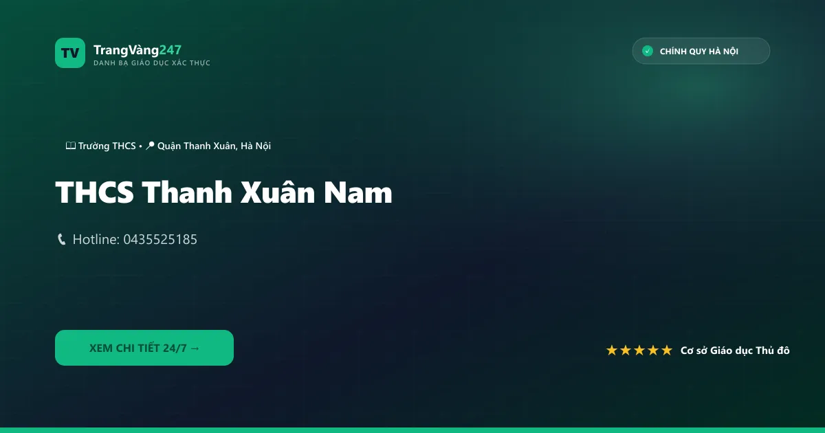 Ảnh bìa THCS Thanh Xuân Nam