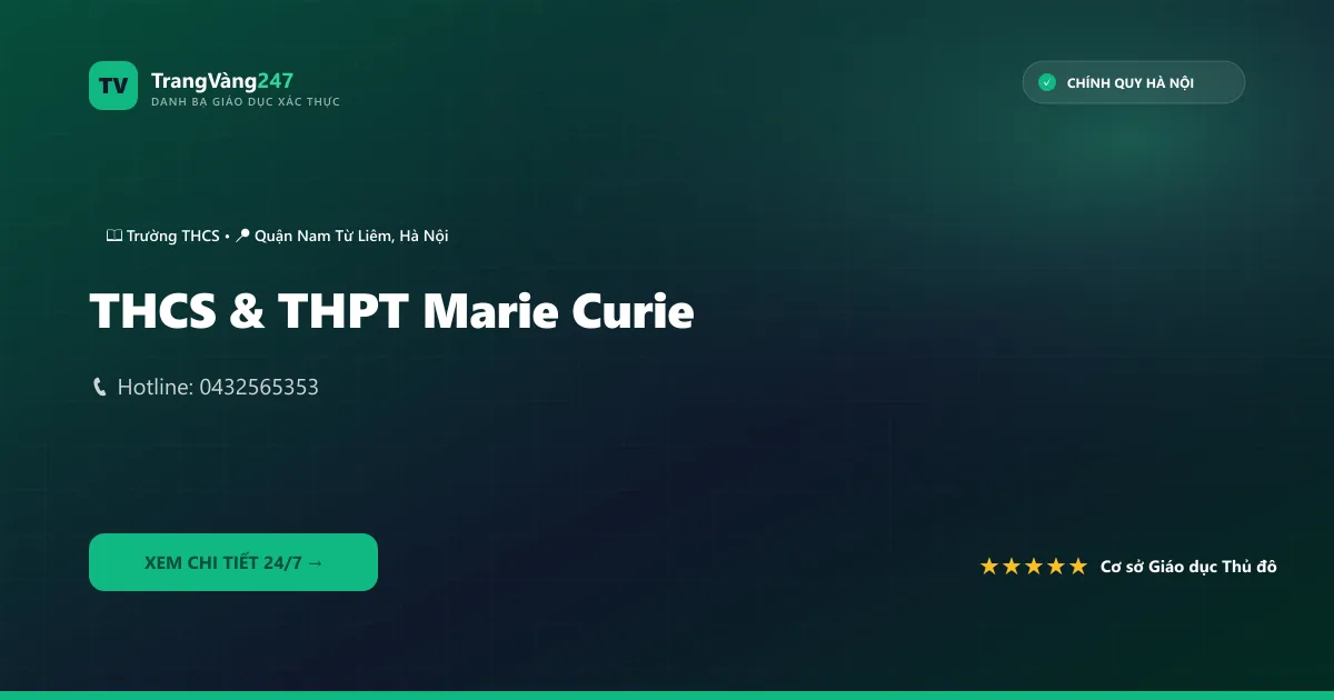 Ảnh bìa THCS & THPT Marie Curie