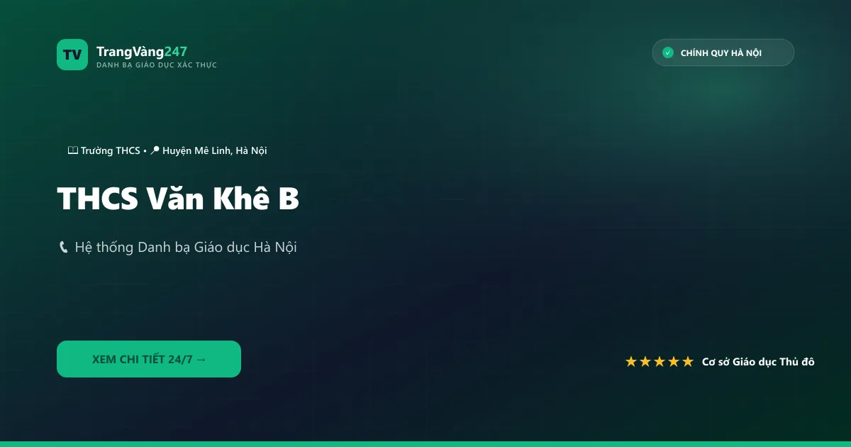 THCS Văn Khê B