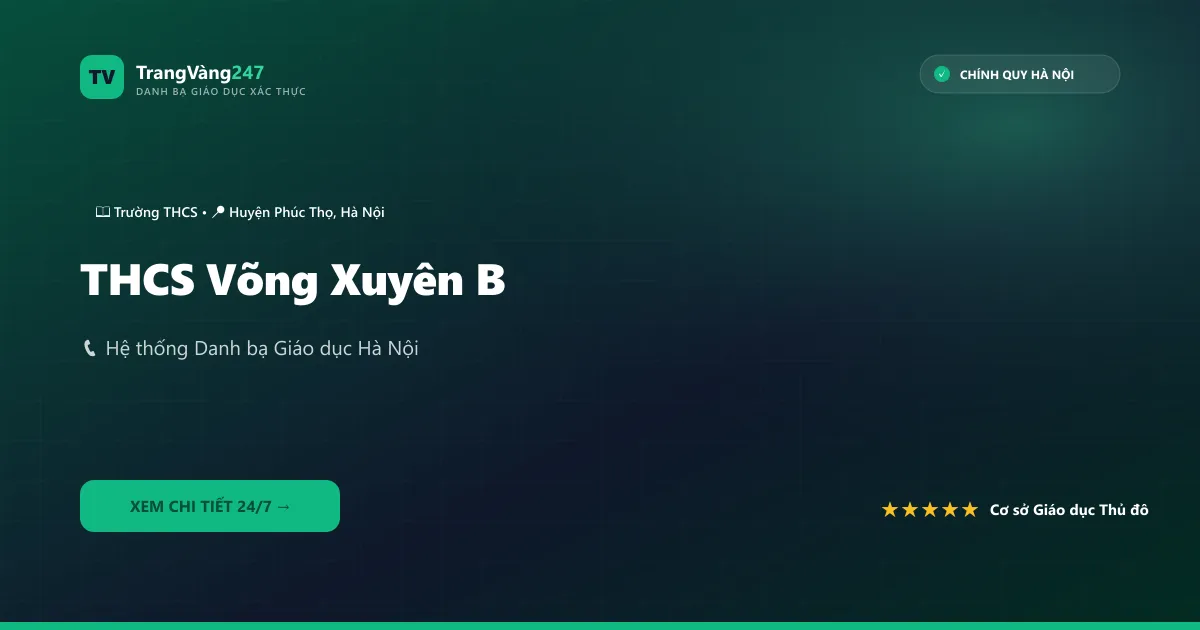 Ảnh bìa THCS Võng Xuyên B