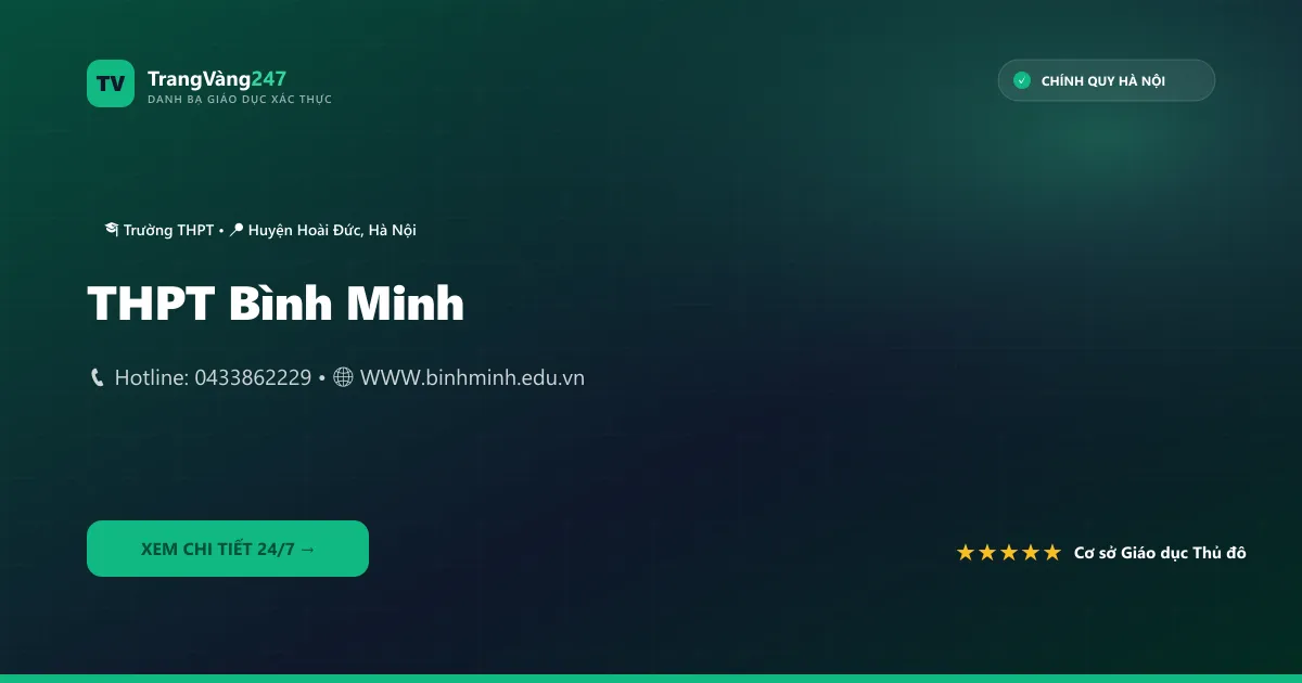 Ảnh bìa THPT Bình Minh